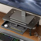 Adjustable Monitor Stand Riser with Drawer Storage Metal Desk Organizer