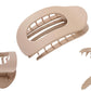 4-Piece Flat Hair Claw Clips Set for Women Strong Hold Styling