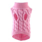 Puppy Dog Jumper Winter Warm Knitted Sweater Pet Clothes for Small Dogs Coat-Pink