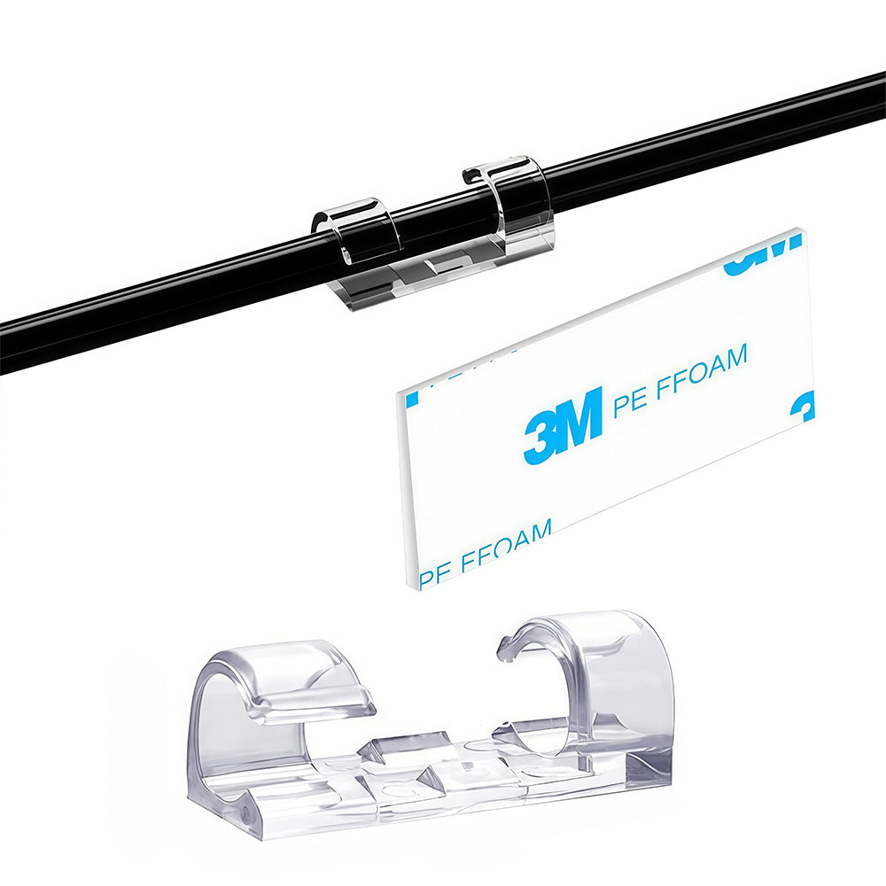 5mm Self Adhesive Cable Clips and Cord Holders for Wire Management