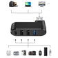 4-Port USB 3.0 Hub 180-Degree Rotating USB Splitter for Laptop Car