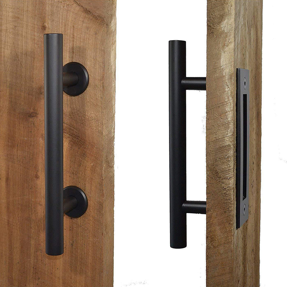 Stainless Steel Barn Door Handle Sliding Hardware with Flush Pull for Wood Door