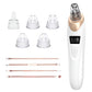2Pcs Vacuum Blackhead Remover Facial Skin Pore Acne Pimple with 5 Suction Probes 4 Acne Needles