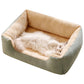 Rectangle Plush Pet Bed Dog Sofa Cozy Puppy Cat Bed-Green