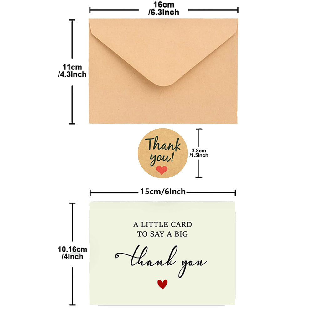 40 Pack Holiday Thank You Greeting Cards with Envelopes and Seal Stickers