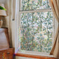 Static Cling Vintage Green Leaves Branches Pattern Cutting Privacy Window Sticker