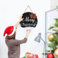 Christmas Door Plate Wooden Sign Christmas Welcome Listing Door Wall Decoration