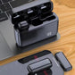 Dual Wireless Lavalier Mics with Charging Case Noise Reduction Lapel Microphone