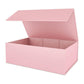 Easy Attached Foldable Cardboard Gift Box for Holiday Packaging-Pink