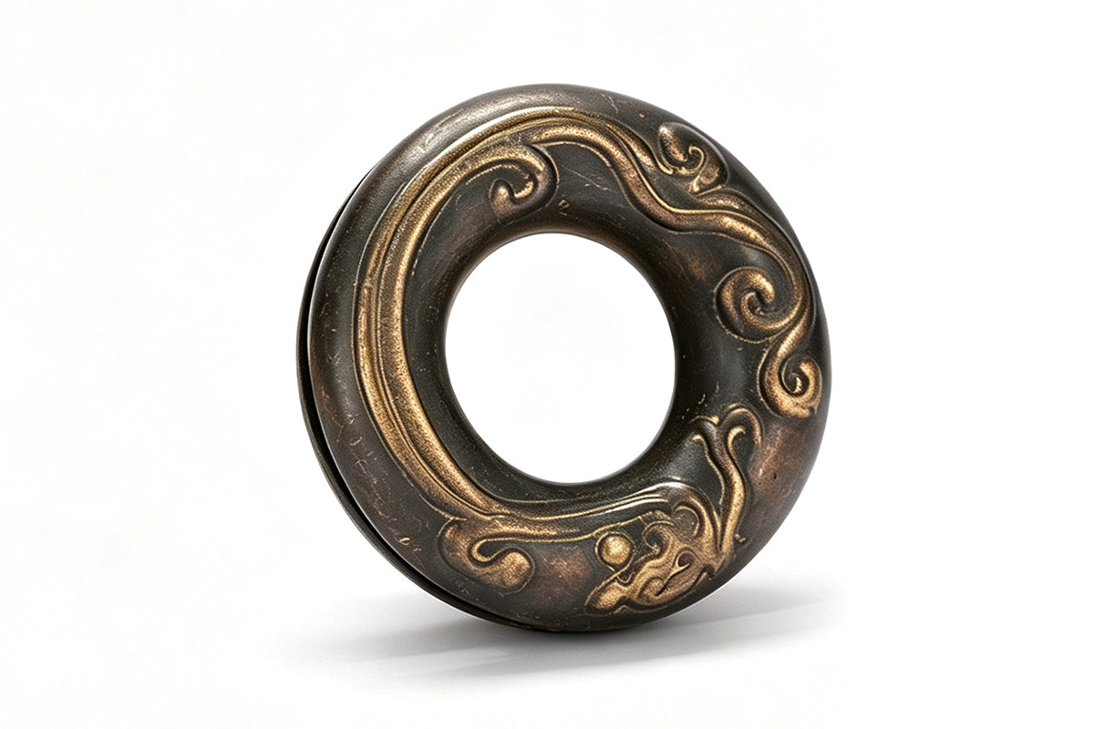 Vintage Brass Meditation Hand Bell Rotating Stress Relief Fidget Spinner Ring Hand Toy for Aldults