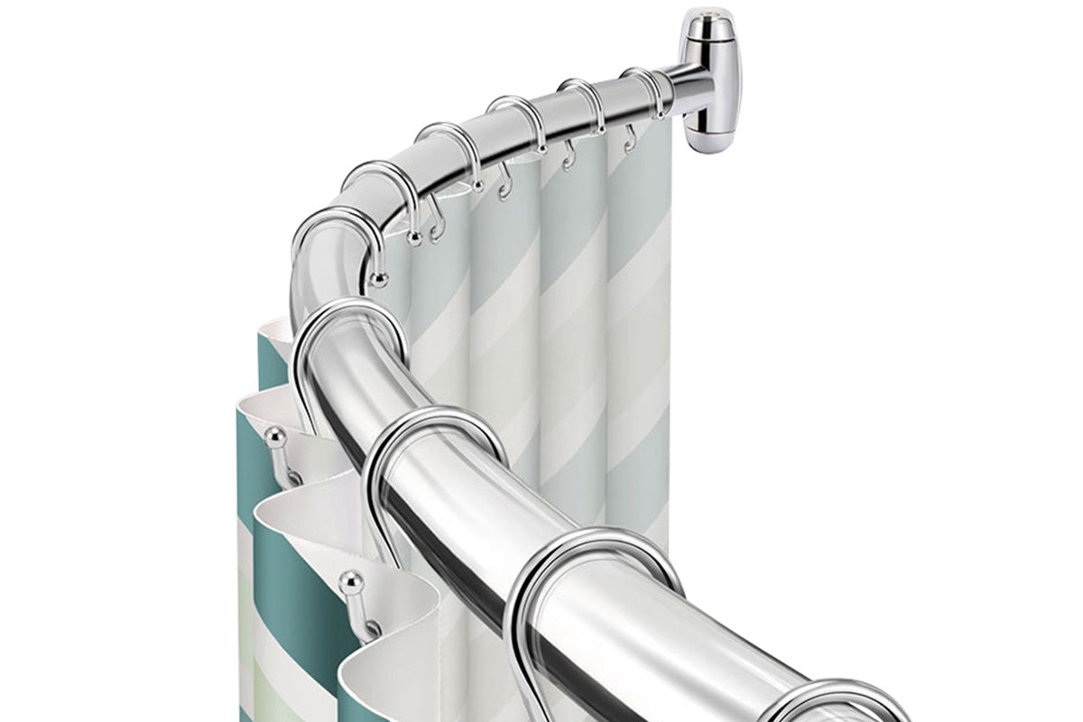 Curved Shower Curtain Rod Stainless Steel Shower Rods for Bathroom Bathtub