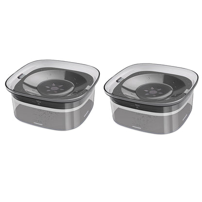2Pcs 2L Pet No Spill Water Bowl