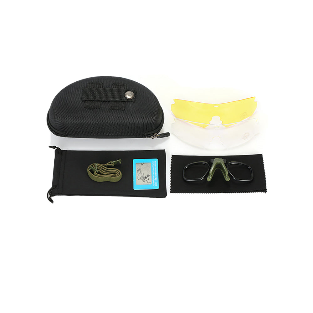 Tactical Military Glasses with 3 Interchangeable Lenses-Polarized Glasses