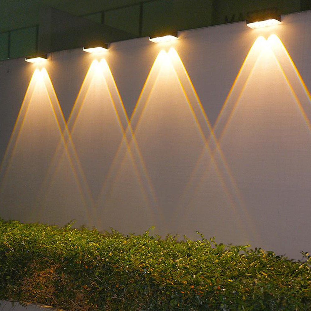 4Pcs LED Solar Powered Fence Lights Deck Door Wall Stair Step Outdoor Lamp