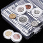 200Pcs Plastic Coin Capsules with Storage Box and Foam Gasket
