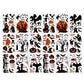 18 Sheets Halloween Window Sticker Window Static Cling Decal Bat Spider Decoration