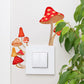 2Pcs Glow in The Dark Mushroom Wall Sticker