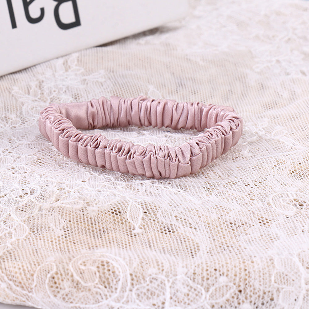 4 Pack 19 Momme Mulberry Silk Scrunchies Elastic Hair Ties for Women