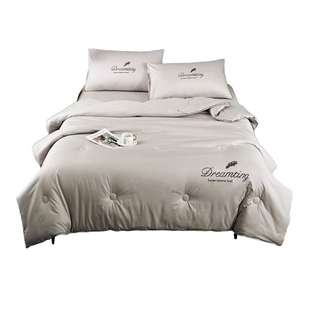 Summer Cool Feeling Quilt Bed Sheets and Pillowcases Set