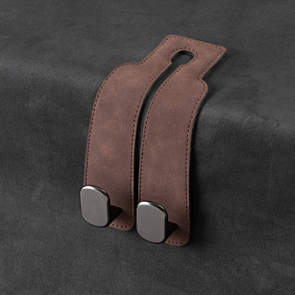 2Pcs Car Back Seat Headrest Storage Hanging Double Hooks