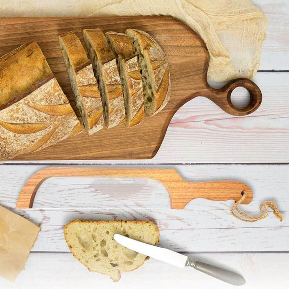 Single-Serrated Bread Bow Knife Slicer with Protective Cover