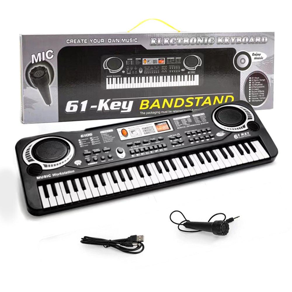 61 Keys Electric Piano Music Keyboard For Little Ones Beginner With Microphone