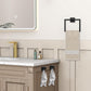 5Pcs Bathroom Towel Bar Set Stainless Steel 40cm Wall Mounted Towel Racks