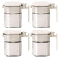 Glass Salt Container with Lid Spoon Condiment Jar Spice Container Seasoning Box