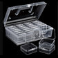 Clear Beads Storage Box 24-Grid Small Container Set for Jewelry Craft Organizer