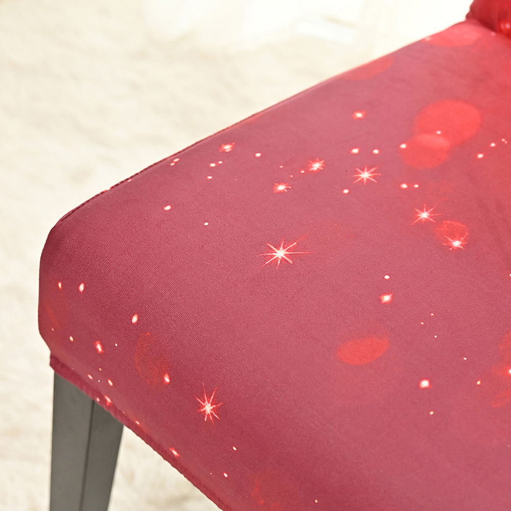 4Pcs Christmas Dining Chair Covers Stretch Washable Spandex Slipcovers for Holiday Decoration