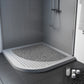 2Pcs Sector PVC Anti Slip Loofah Absorbent Quick Drying Shower Mat
