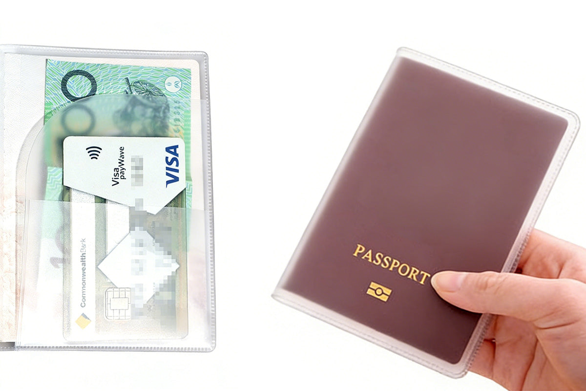 5 Pack Clear Passport Cover Protector Case with Card Slots