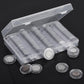 100Pcs 30mm Coin Capsules with EVA Foam Inserts for Coin Collection