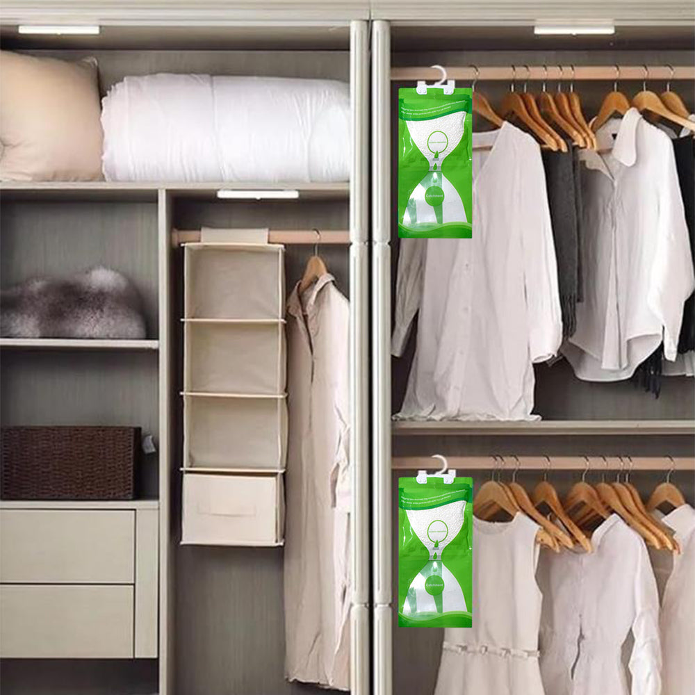 10Pcs Dehumidifier Bag Hanging Wardrobe Drying Anti-mold Agent