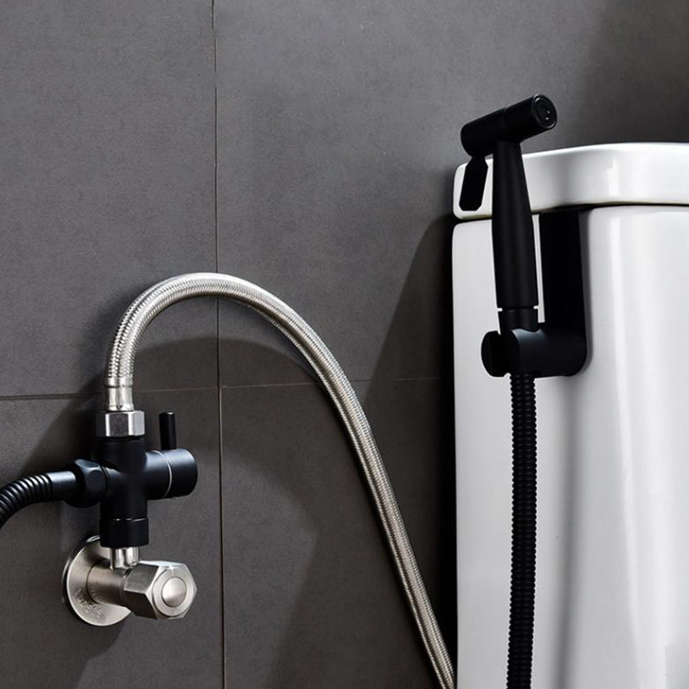 Hand Bidet Toilet Sprayer Shattaf Kit with Shower Head Hose Diverter