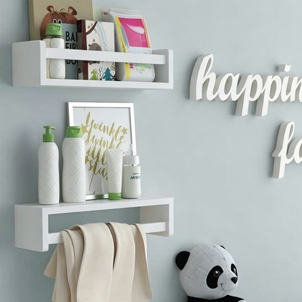 3 Pack Floating Wall Mounted Book Display Shelves