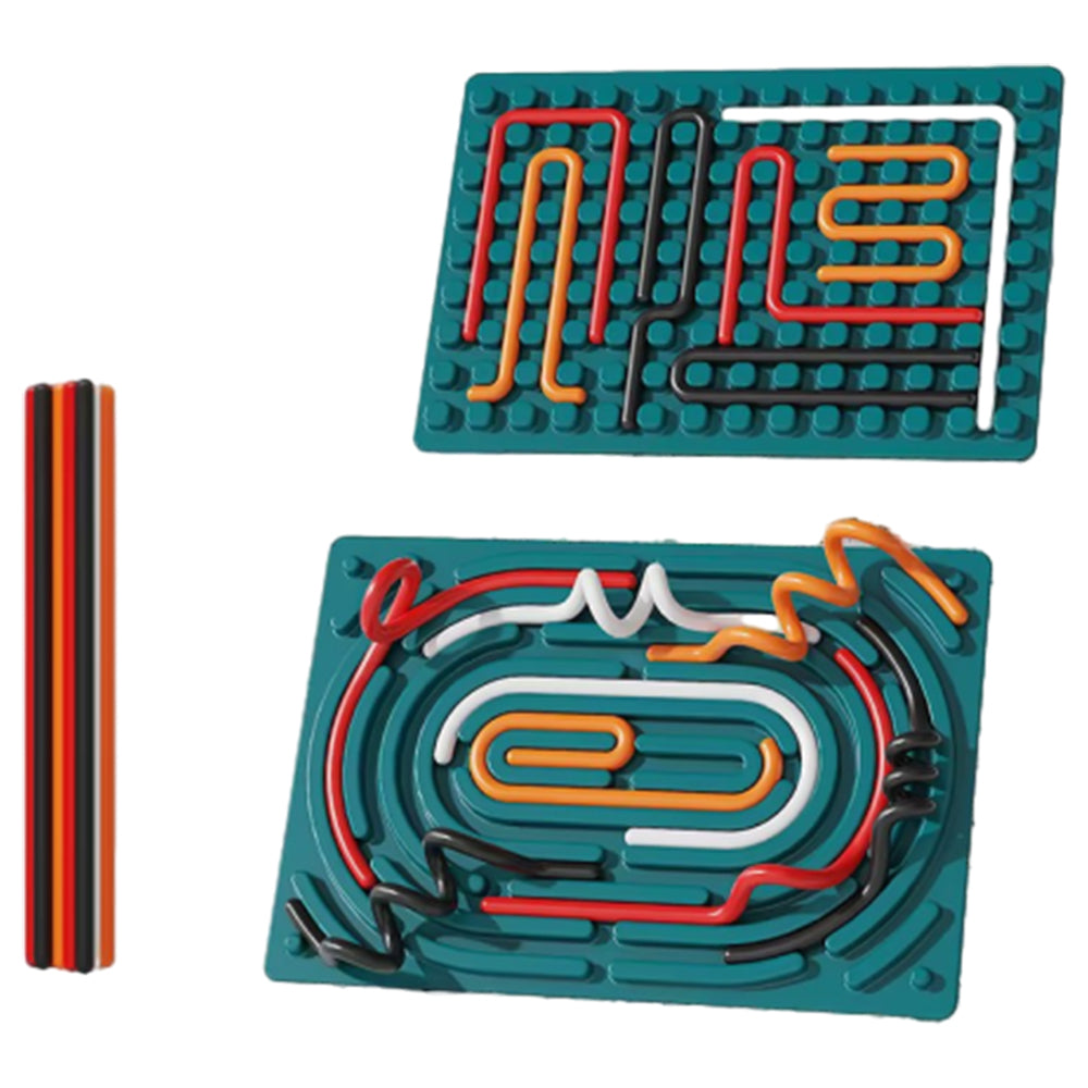 2Pcs Sensory Activity Double-Sided Kids Busy Board for Fine Motor Skill