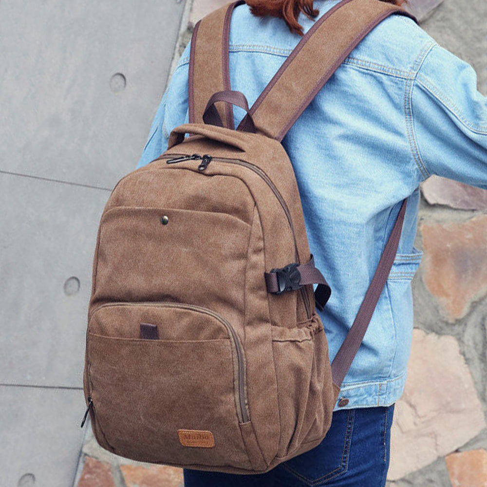 Large Capacity Canvas Backpack Laptop Notebook School Travel Backpack