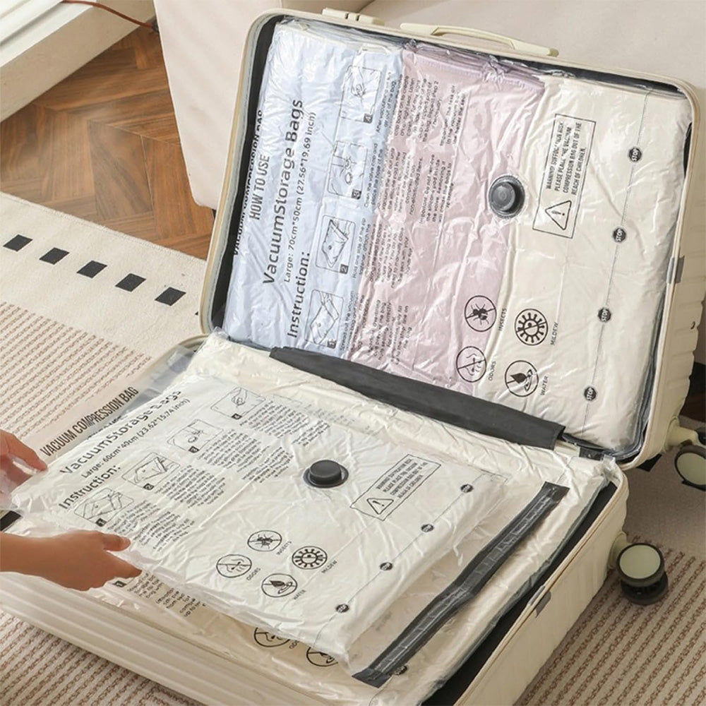 12Pcs Vacuum Storage Bags Set with Electric Pump for Luggage Travel Home Organizer