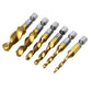 6Pcs HSS Hex Shank Tap Drill Bits Tools Set