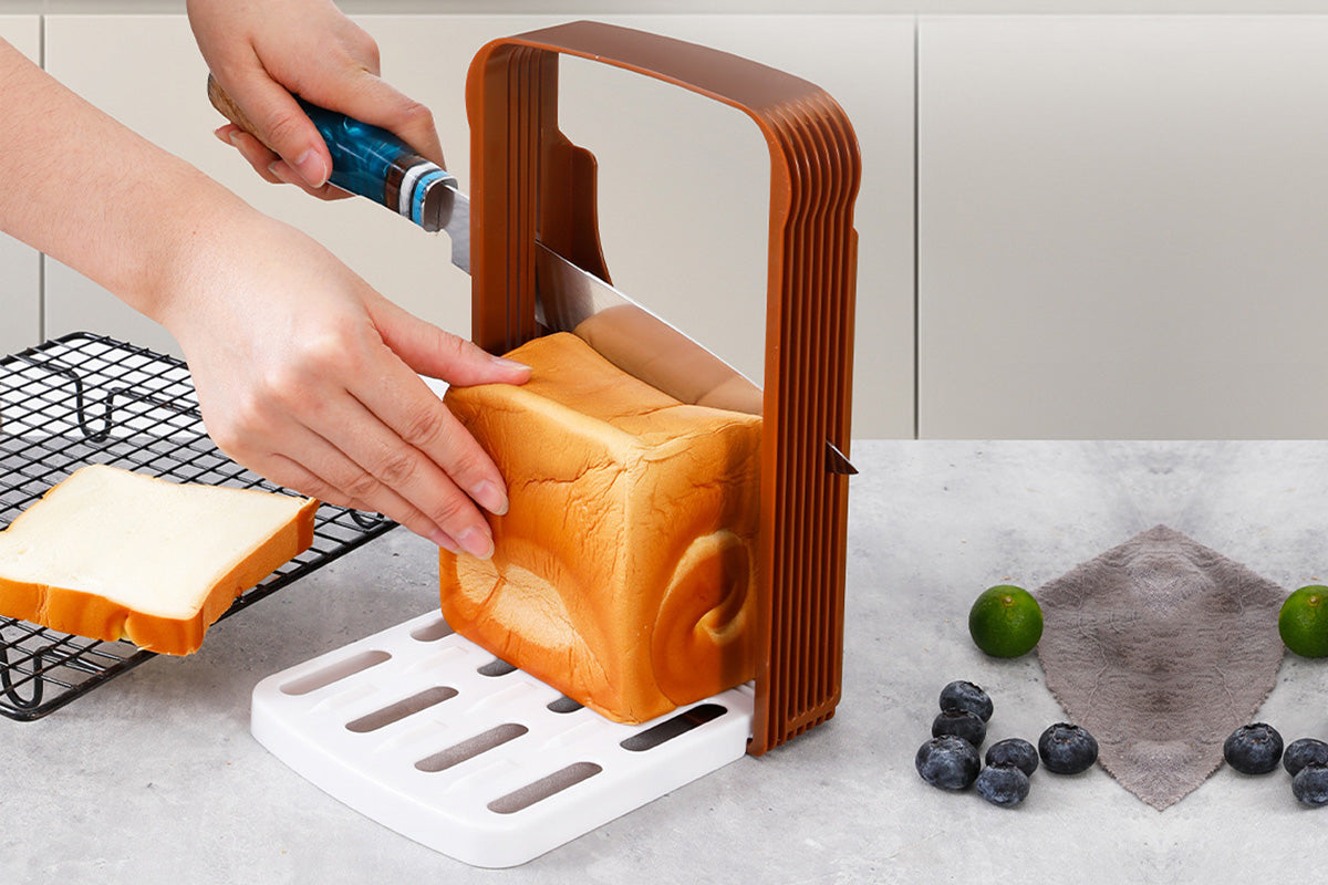 Bread Cutter Foldable Toast Cutter for Home Baking