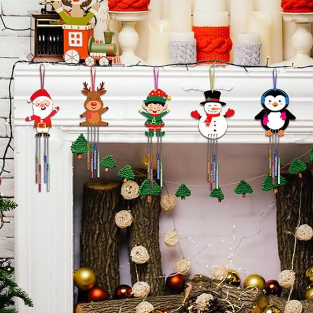 3D Rotating Christmas Wind Chime Kit for Kids Make Your Own Wind Chime Wooden Arts