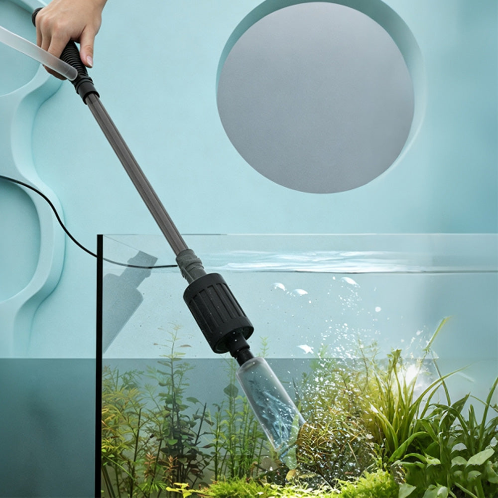 2 in 1 Electric Aquarium Gravel Cleane Fish Tank Vacuum Cleaner for Water Changes and Gravel Washing