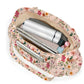 Corduroy Tote Bag with Side Water Bottle Pockets Large Shoulder Bag Casual Handbag
