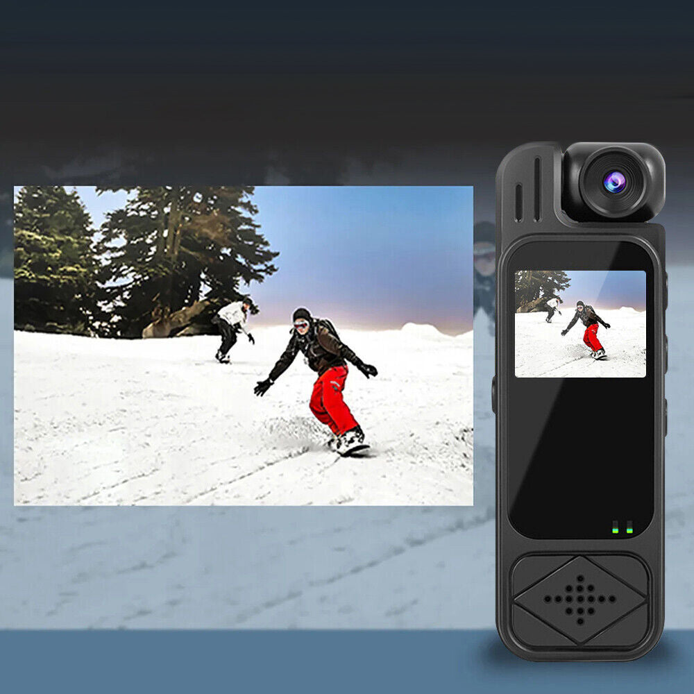 1080P Portable Body Camera with 180-degree Rotating Lens Mini FHD Video Recorder