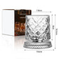 Spinning Rotating Whiskey Glass 270ml Transparent Glass for Home Bar