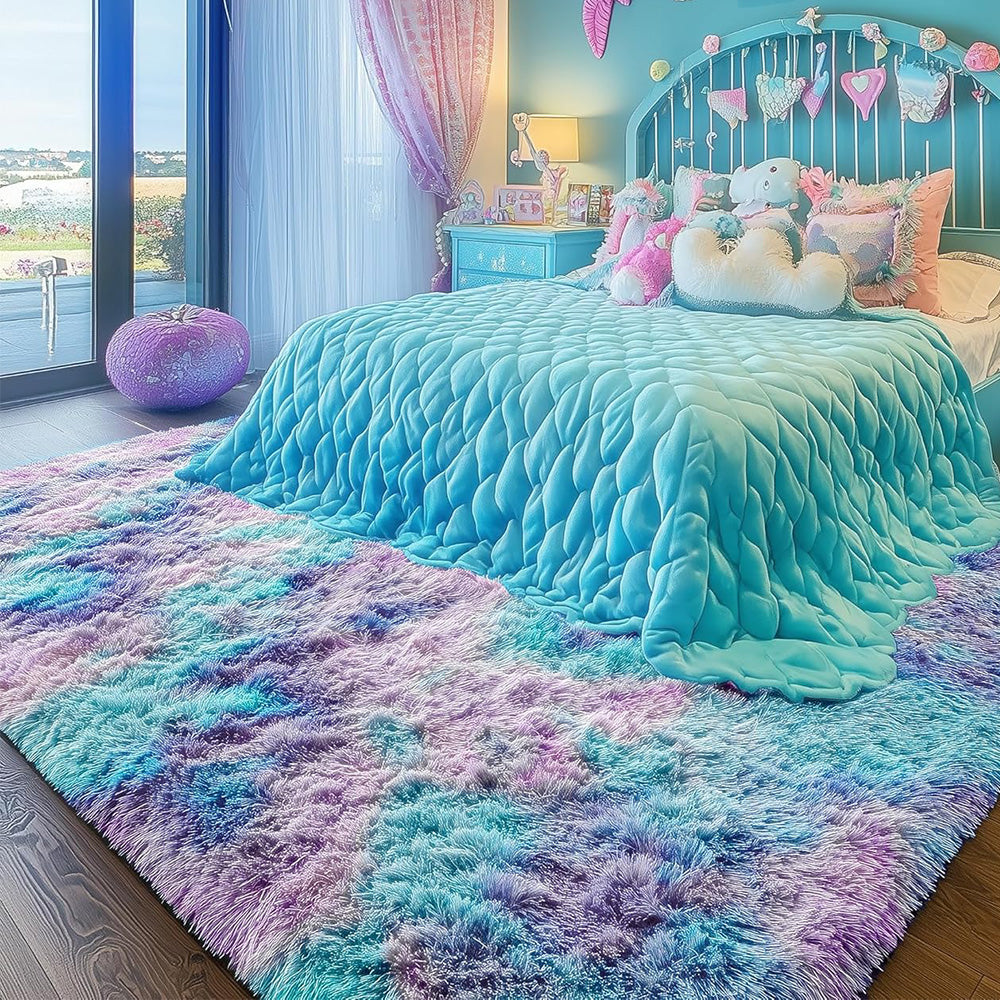 Plush Area Rug Soft Fluffy Carpet for Bedroom Living Room Dorm Room-Style 1