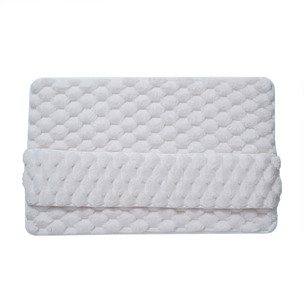 Memory Foam Bathroom Mat Wipe-Off Sole Mat Plush Absorbent Shower Mat-Beige