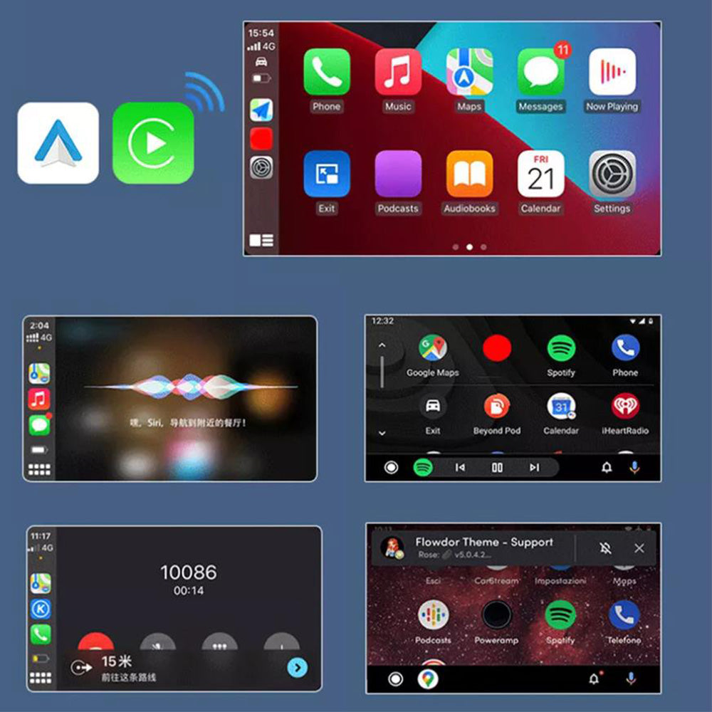 Wireless Android Auto Apple Carplay Adapter USB Car Dongle Connect Box
