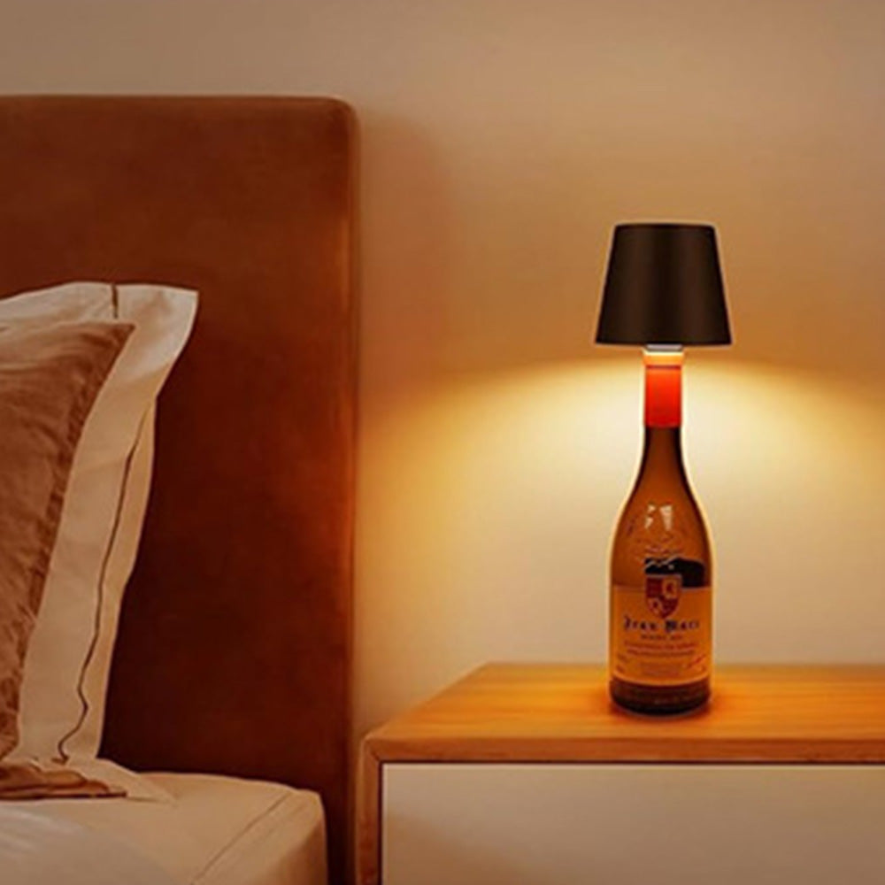 3 Colors Stepless Dimming Wine Bottle Lamp USB Charging LED Wine Bottle Lamp